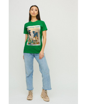 Футболка Бойфренд / воздушный принт /