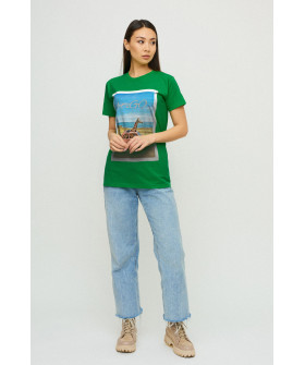 Boyfriend T-shirt / air print /