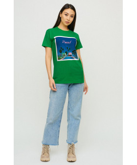 Футболка Бойфренд / воздушный принт /