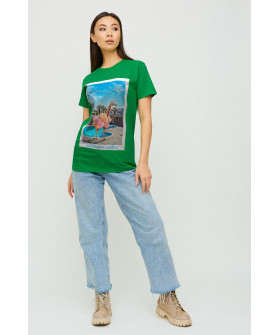 Boyfriend T-shirt / air print /