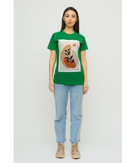 Boyfriend T-shirt / air print /