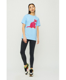 Футболка Бойфренд / воздушный принт /