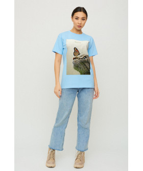 Футболка Бойфренд / воздушный принт /