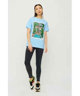 Boyfriend T-shirt / air print /