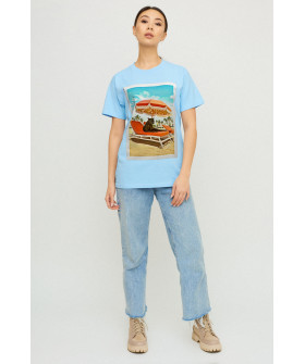 Футболка Бойфренд / воздушный принт /