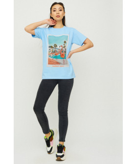 Футболка Бойфренд / воздушный принт /