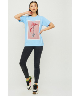 Футболка Бойфренд / воздушный принт /