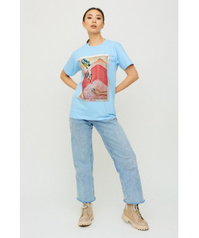 Boyfriend T-shirt / air print /