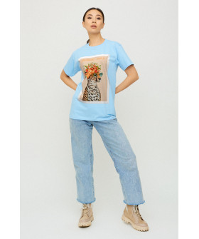 Boyfriend T-shirt / air print /