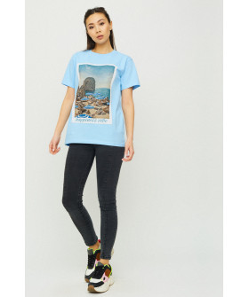 Футболка Бойфренд / воздушный принт /