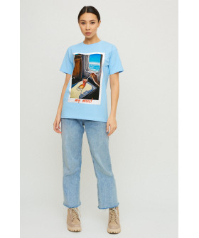Boyfriend T-shirt / air print /