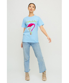 Футболка Бойфренд / воздушный принт /