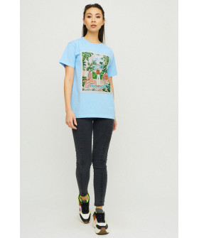 Boyfriend T-shirt / air print /