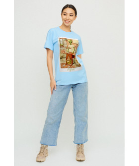 Boyfriend T-shirt / air print /