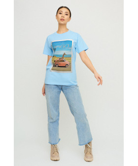 Boyfriend T-shirt / air print /