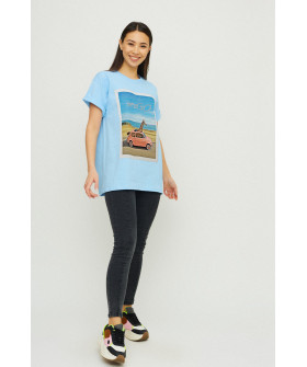 Футболка Oversize / air print /