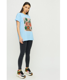 Футболка Oversize / air print /