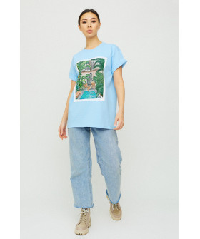 Футболка Oversize / air print /