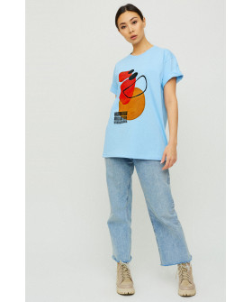 Футболка Oversize / air print /