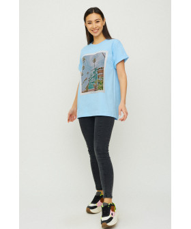 Футболка Oversize / air print /