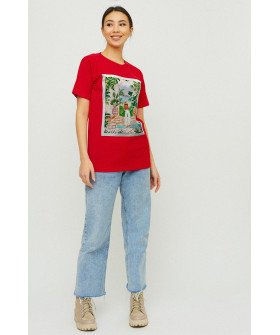 Boyfriend T-shirt / air print /