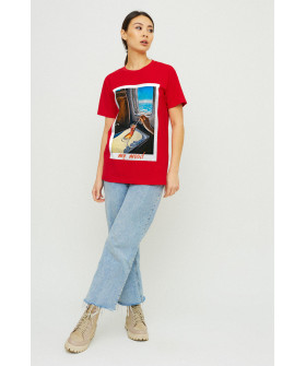 Boyfriend T-shirt / air print /