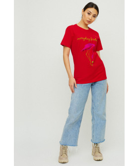 Boyfriend T-shirt / air print /