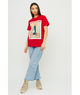 Boyfriend T-shirt / air print /