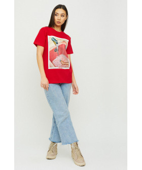 Boyfriend T-shirt / air print /