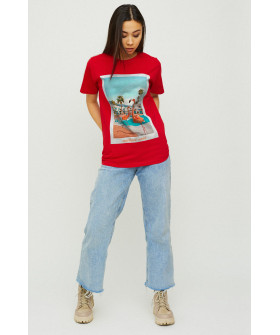 Футболка Бойфренд / воздушный принт /