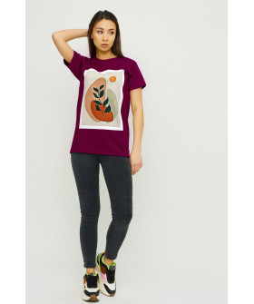 Футболка Бойфренд / воздушный принт /