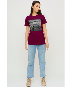 Boyfriend T-shirt / air print /