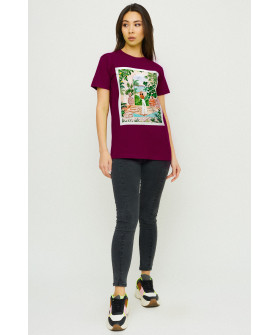 Футболка Бойфренд / воздушный принт /