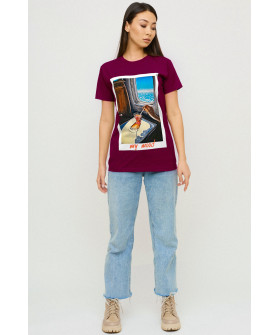 Boyfriend T-shirt / air print /