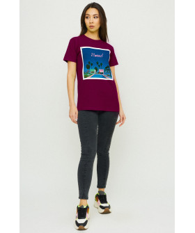 Boyfriend T-shirt / air print /