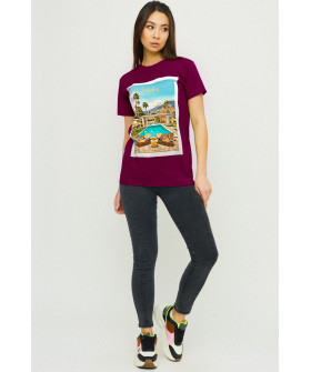 Футболка Бойфренд / воздушный принт /