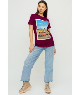 Boyfriend T-shirt / air print /