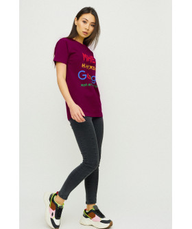 Boyfriend T-shirt / air print /