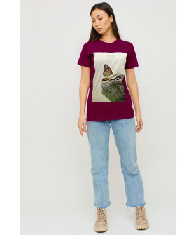 Boyfriend T-shirt / air print /