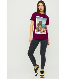 Футболка Бойфренд / воздушный принт /