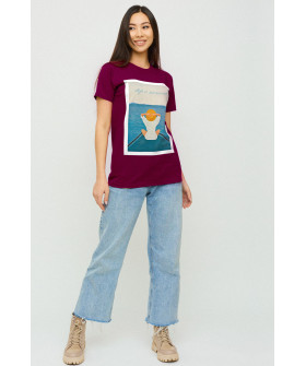 Boyfriend T-shirt / air print /
