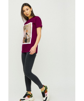 Boyfriend T-shirt / air print /
