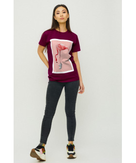 Boyfriend T-shirt / air print /