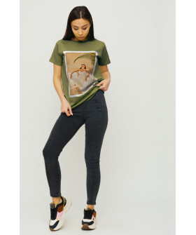 Футболка Бойфренд / воздушный принт /