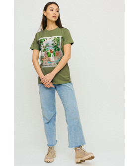 Boyfriend T-shirt / air print /