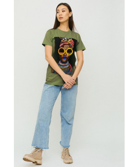 Футболка Бойфренд / воздушный принт /