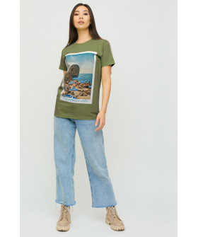 Boyfriend T-shirt / air print /