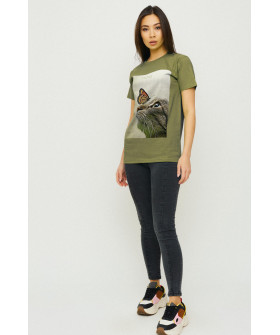 Boyfriend T-shirt / air print /