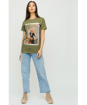 Футболка Бойфренд / воздушный принт /