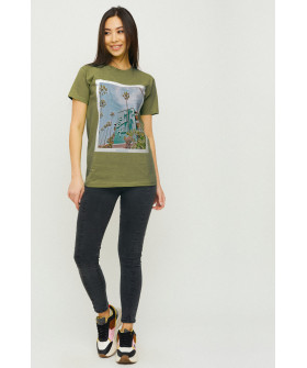Boyfriend T-shirt / air print /